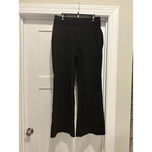 SPANX Black Hi-Rise Flare Leg Ponte Pants Women's 1X Pull on Pockets Minimalist